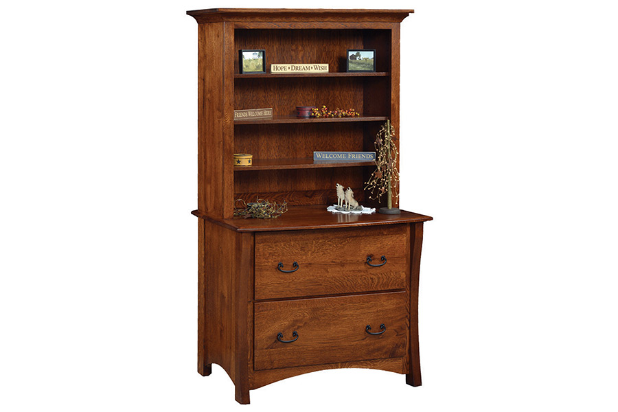 master bookshelf with lateral file cabinet